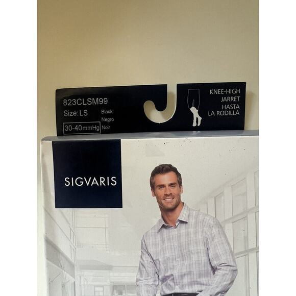Sigvaris Midtown Men's Microfiber 30-40 mmHg Medical Compression Stockings - Picture 3 of 5